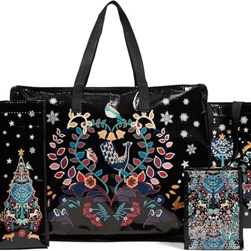 New With Tag Vera Bradley  4 Piece Market Tote Bag Set